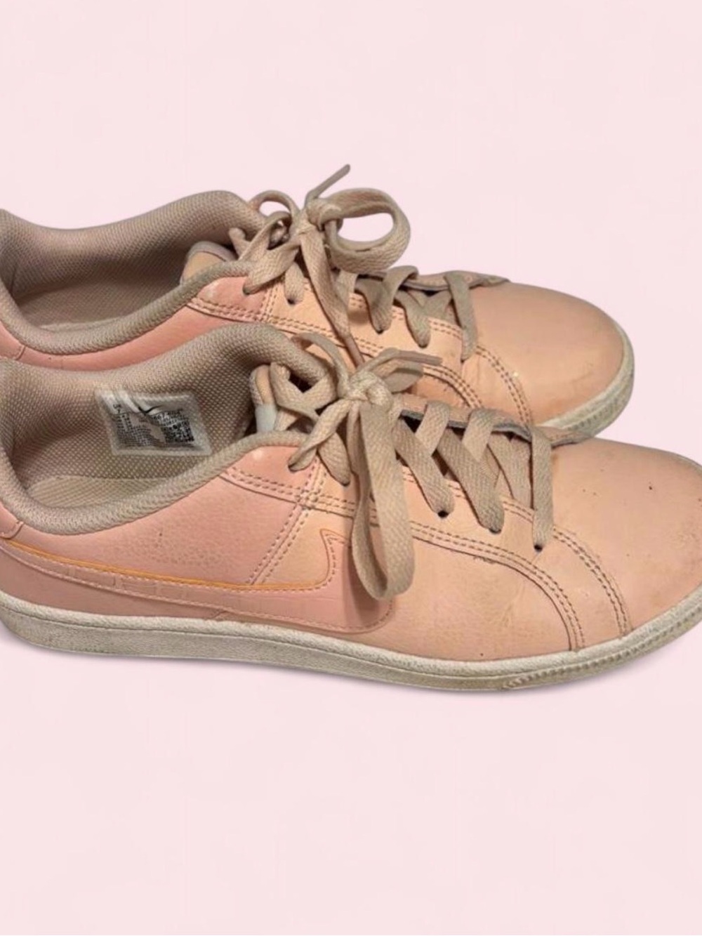 Nike Women's Blush Pink Low-Top Lace-Up Sneakers